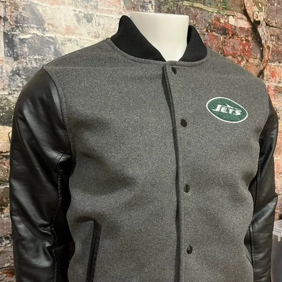 MEW NFL New York Jets Chenille Wool Blend Varsity Jacket Choose Size MEDIUM - Picture 4 of 8